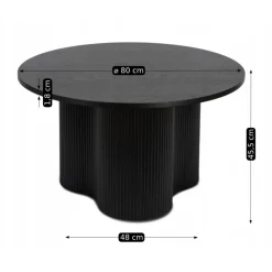 Ławy I Stoliki></noscript>MEBEL ELITE Stolik kawowy 80 cm do salonu czarny DORIAN