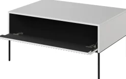 Ławy I Stoliki>lenart. Stolik kawowy biały w stylu nowoczesnym do salonu 70x100 cm TREND