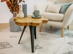 Ławy I Stoliki></noscript>BROMARKT Stolik kawowy dębowy CLOVER olejowane drewno dębowe