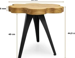 Ławy I Stoliki></noscript>BROMARKT Stolik kawowy dębowy CLOVER olejowane drewno dębowe