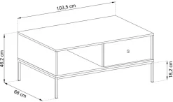 Ławy I Stoliki></noscript>PIASKI Stolik kawowy do salonu nowoczesny MONTI granat granatowy