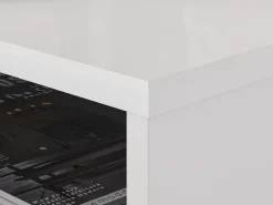 Ławy I Stoliki></noscript>ML Meble Stolik kawowy do salonu w stylu glamour GOLDIN biały