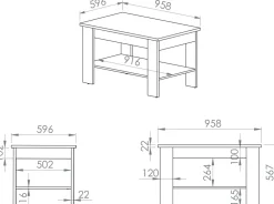 Ławy I Stoliki></noscript>ML Meble Stolik kawowy do salonu 60x96 cm ARTIS