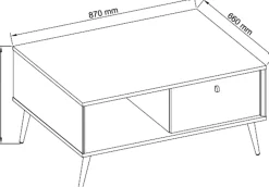Ławy I Stoliki></noscript>MEBLOSIEK Stolik kawowy do salonu z szufladą ROSEA beż piaskowy