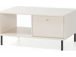 Ławy I Stoliki>MEBLAR Stolik kawowy do salonu z szufladą GAVIA beż piaskowy