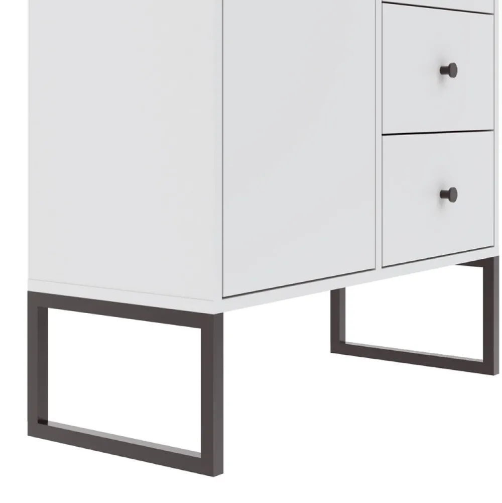 Ławy I Stoliki>INTER MEBLE Stolik kawowy do salonu z szufladkami LAMORI biały