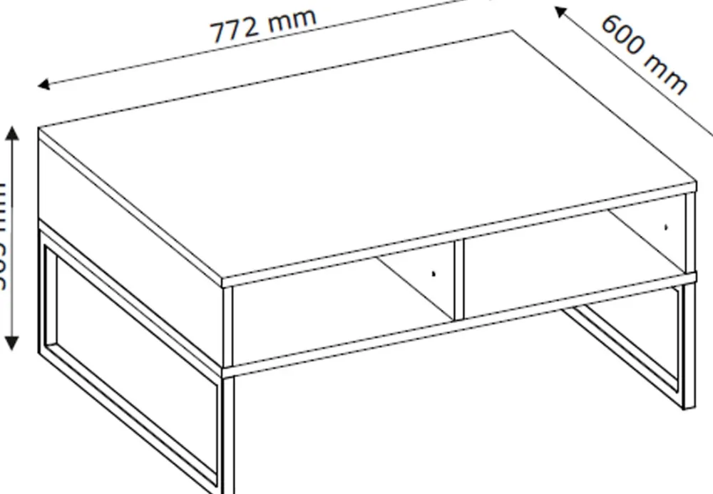 Ławy I Stoliki>INTER MEBLE Stolik kawowy do salonu z szufladkami LAMORI biały