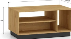 Ławy I Stoliki></noscript>ML Meble Stolik kawowy do salonu z wnękami MONELLI dąb stylowy