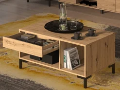 Ławy I Stoliki></noscript>ML Meble Stolik kawowy drewniany 60x100 cm NEVIO dąb artisan