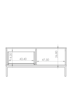Ławy I Stoliki></noscript>GiB Meble Stolik kawowy loft QUARTE biały