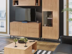 Ławy I Stoliki></noscript>GiB Meble Stolik kawowy loft QUARTE dąb hikora