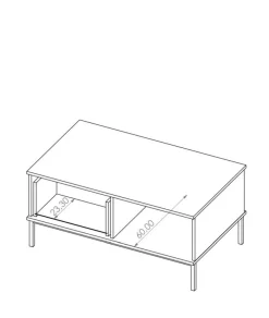 Ławy I Stoliki></noscript>GiB Meble Stolik kawowy loft QUARTE czarny
