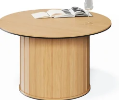 Zestawy Mebli Do Salonu|Ławy I Stoliki>lenart. Stolik kawowy okrągły do salonu 80 cm boho ROTTO dąb vicenza