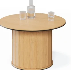 Zestawy Mebli Do Salonu|Ławy I Stoliki>lenart. Stolik kawowy okrągły w stylu boho 66 cm ROTTO dąb vicenza