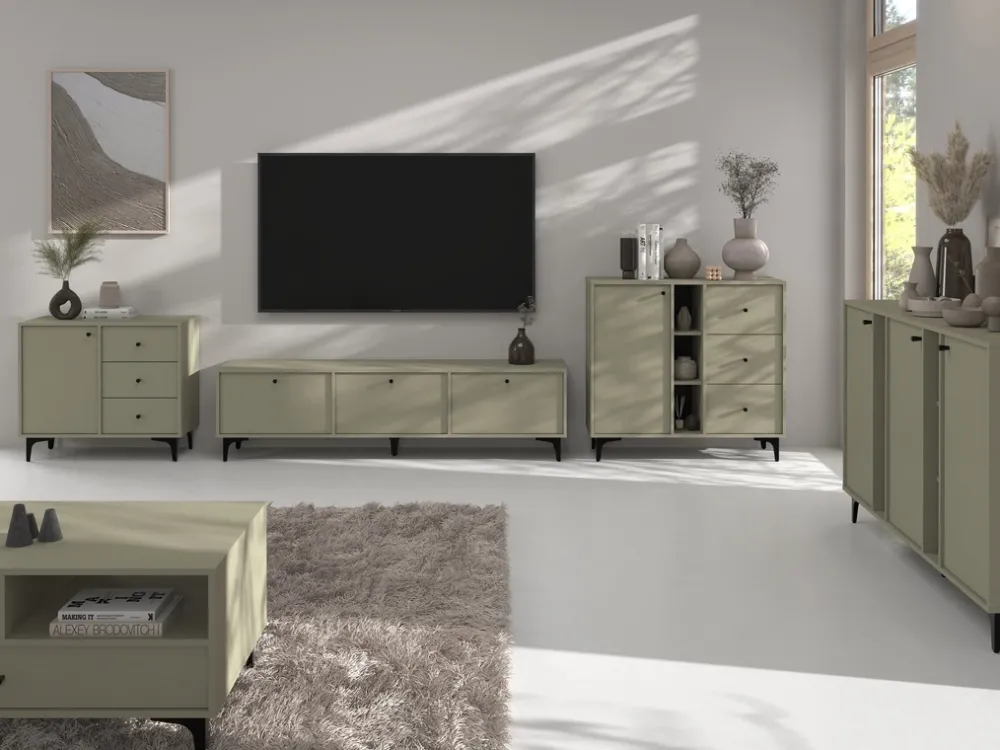 Ławy I Stoliki>Lempert Stolik kawowy z szufladą do salonu 100x65 cm TOKEN eukaliptus