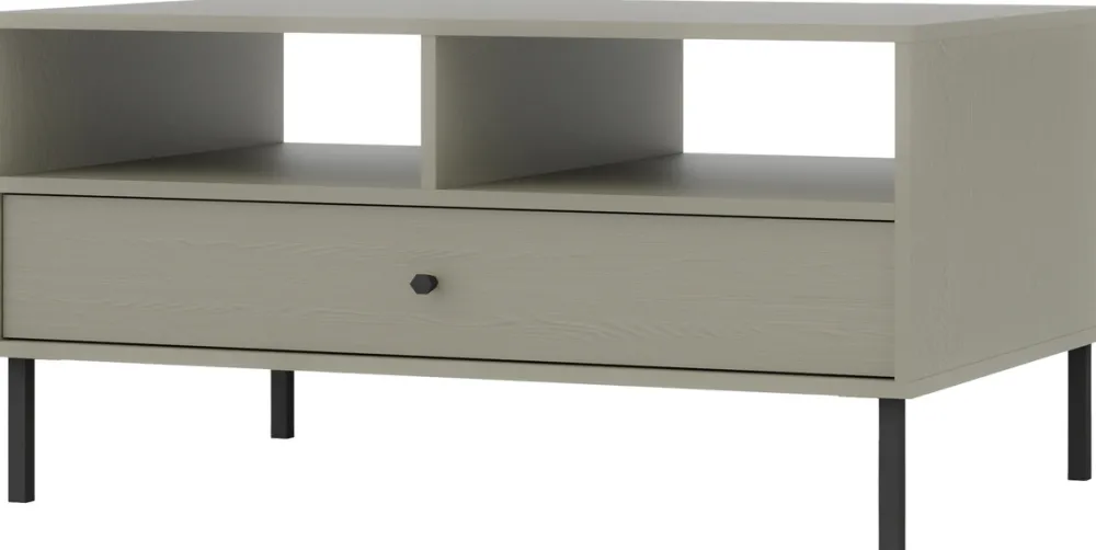 Ławy I Stoliki>Lempert Stolik kawowy z szufladą do nowoczesnego salonu TOKEN eukaliptus