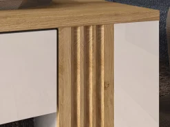 Ławy I Stoliki></noscript>ML Meble Stolik kawowy z szufladą 60x110cm ADAGIO biały połysk