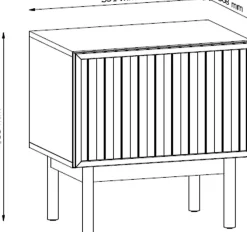 Meble Dla Dzieci|Szafki Nocne></noscript>GAŁA MEBLE Stolik nocny do sypialni SOLVO dąb cremona