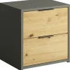 Zestawy Mebli Do Sypialni|Szafki Nocne>MEBLOSIEK Stolik nocny do sypialni z szufladami RUSTICA szary grafit