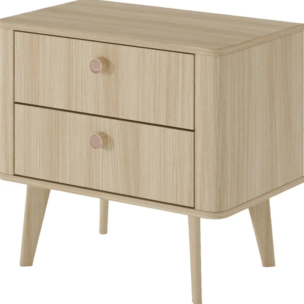 Meble Dla Dzieci|Meble Młodzieżowe>LASKI Stolik nocny do sypialni z szufladami VELMO dąb barista