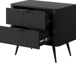 Meble Dla Dzieci|Zestawy Mebli Do Sypialni>LASKI Stolik nocny do sypialni nowoczesny LEONTE czarny