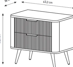 Meble Dla Dzieci|Zestawy Mebli Do Sypialni></noscript>LASKI Stolik nocny do sypialni nowoczesny LEONTE czarny
