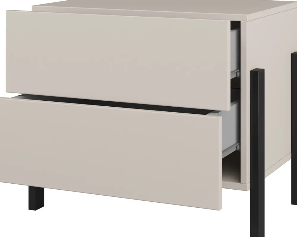 Meble Dla Dzieci|Zestawy Mebli Do Sypialni>Helvetia Stolik nocny do sypialni z szufladami 55 cm kaszmir JUKON