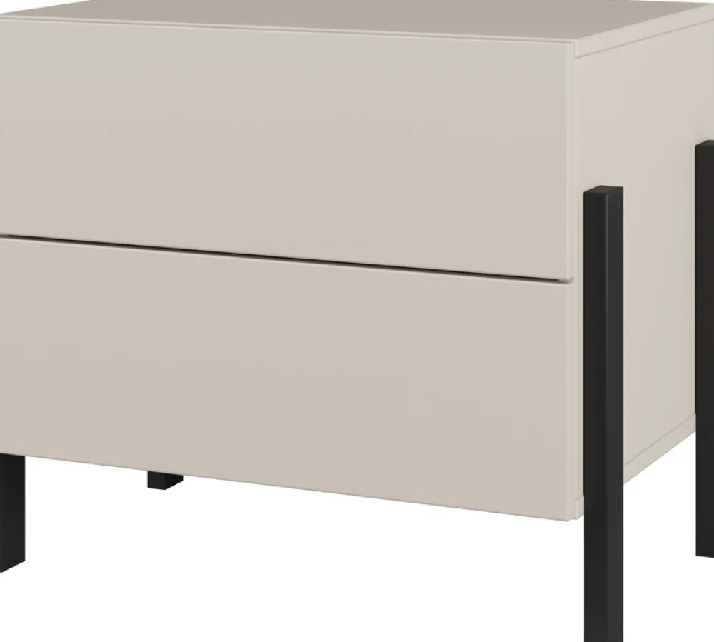 Meble Dla Dzieci|Zestawy Mebli Do Sypialni>Helvetia Stolik nocny do sypialni z szufladami 55 cm kaszmir JUKON