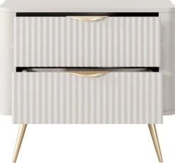 Meble Dla Dzieci|Meble Młodzieżowe></noscript>LASKI Stolik nocny do sypialni nowoczesny LEONTE kaszmir