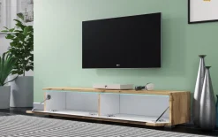 Szafki Rtv></noscript>BRATEX Stolik rtv dąb wotan 140 cm DONA