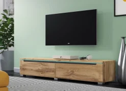 Szafki Rtv></noscript>BRATEX Stolik rtv dąb wotan 140 cm DONA