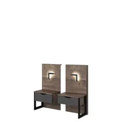 Zestawy Mebli Do Sypialni|Szafki Nocne>LASKI Stoliki nocne z oświetleniem DENAR