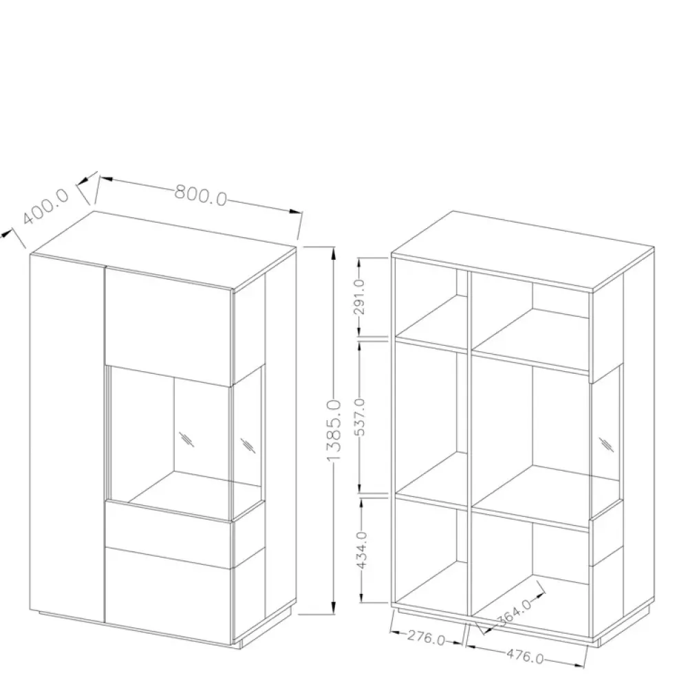 Zestawy Mebli Do Salonu|Meblościanki>Helvetia Stylowa meblościanka w kolorze matera KOBE