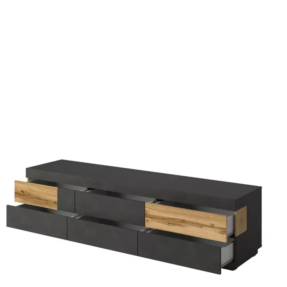 Zestawy Mebli Do Salonu|Meblościanki>Helvetia Stylowa meblościanka w kolorze matera KOBE