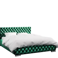 Łóżka Dziecięce|Łóżka Młodzieżowe></noscript>Gruszka Stylowe łóżko tapicerowane 120x200 niebieskie FEZ