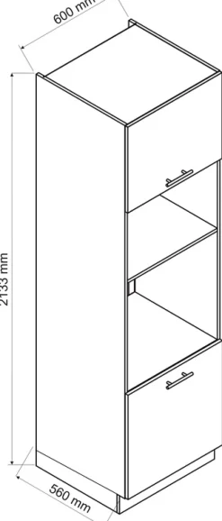 Meble Kuchenne|Szafki></noscript>Stolkar Słupek do zabudowy piekarnika i mikrofalówki 60 cm BRIT