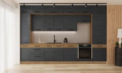 Meble Kuchenne></noscript>Lempert Słupek kuchenny 40 cm z półkami VIKI ciemne drewno