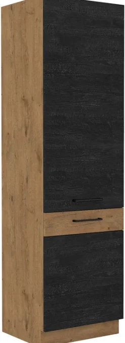 Meble Kuchenne>Lempert Słupek kuchenny z półkami 60 cm VIKI ciemne drewno