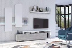 Zestawy Mebli Do Salonu|Szafki Wiszące></noscript>Helvetia Słupki wiszące do salonu TABU beton Colorado