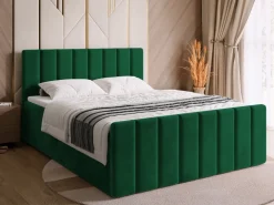 Łóżka Małżeńskie|Łóżka Ze Stelażem>BROMARKT Sypialniane łóżko 180x200 cm z pojemnikiem DENVER DUO zielony