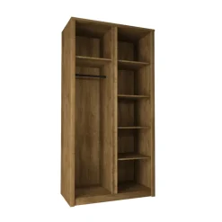 Szafy Dwudrzwiowe|Szafy Młodzieżowe>GAŁA MEBLE Szafa 113 cm do przedpokoju uchylna z lustrami MELVIN dąb lefkas