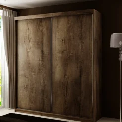 Zestawy Mebli Do Przedpokoju|Szafy Do Przedpokoju>KIER Szafa 150 cm przesuwna do sypialni TARO jesion ciemny dąb jesion ciemny