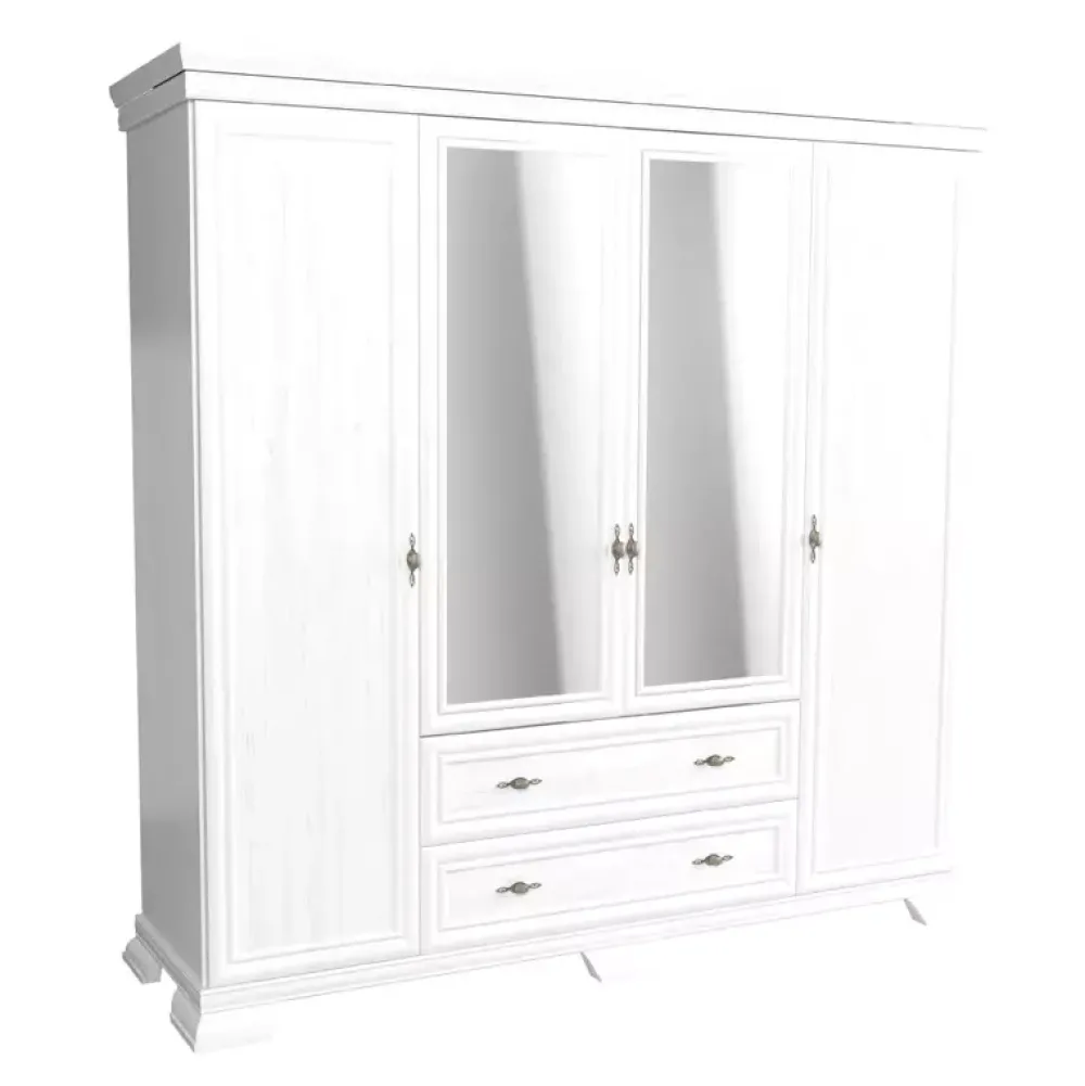 Zestawy Mebli Do Sypialni|Zestawy Mebli Do Salonu>GAŁA MEBLE Szafa biała z lustrami KOLONIA sosna andersen