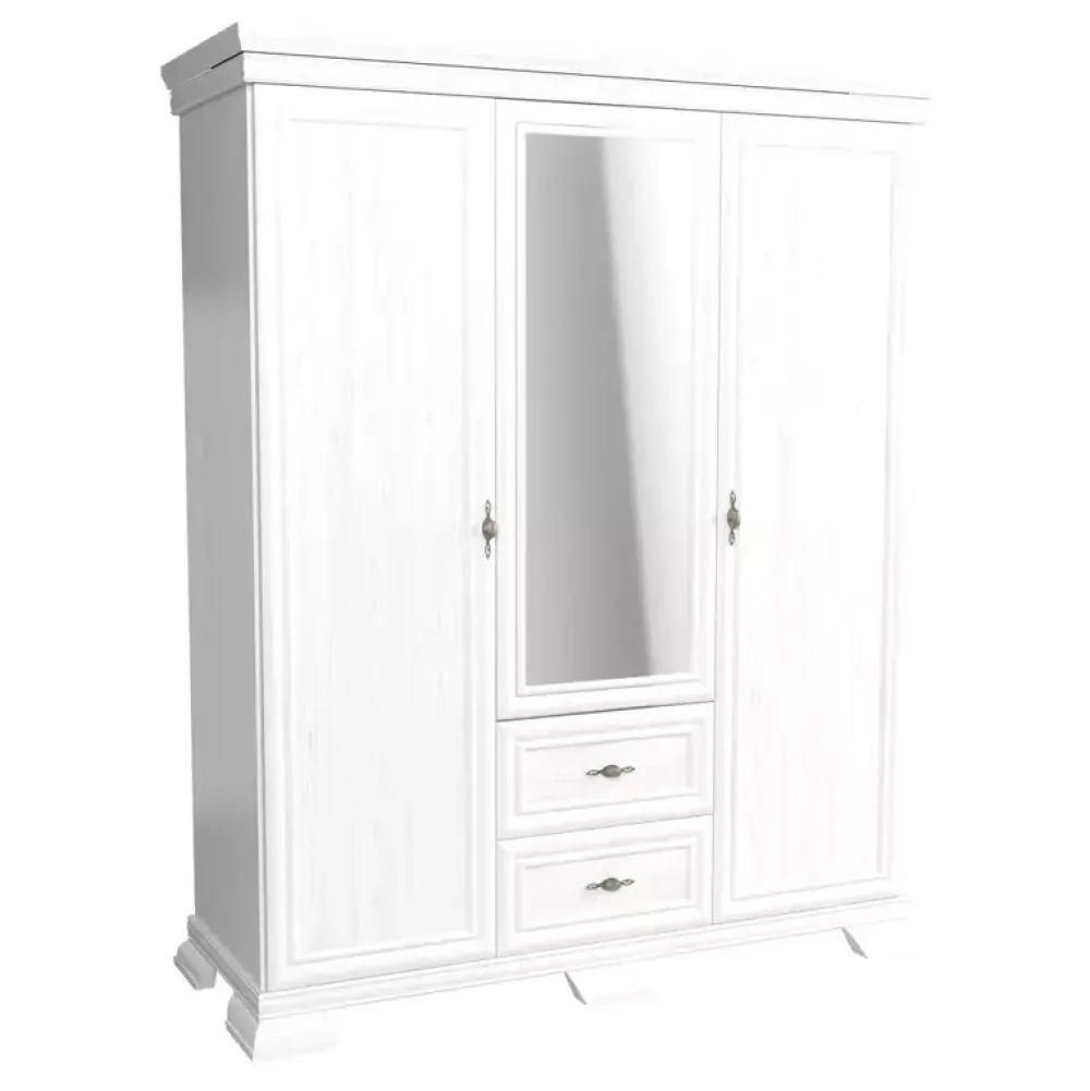 Zestawy Mebli Do Sypialni|Zestawy Mebli Do Salonu>GAŁA MEBLE Szafa biała z lustrem KOLONIA sosna andersen
