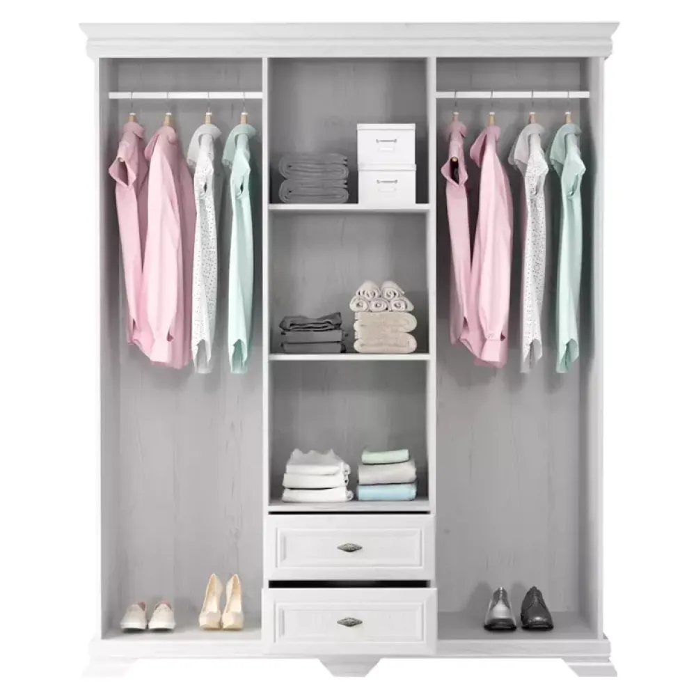 Zestawy Mebli Do Sypialni|Zestawy Mebli Do Salonu>GAŁA MEBLE Szafa biała z lustrem KOLONIA sosna andersen