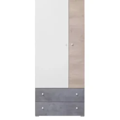 Zestawy Mebli Młodzieżowych|Szafy Dwudrzwiowe>MEBLAR Szafa 80cm młodzieżowa z szufladami SIREN