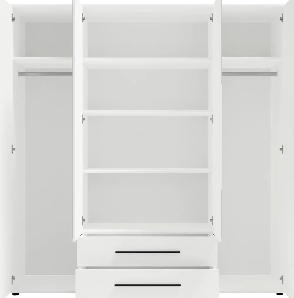 Zestawy Mebli Do Sypialni|Szafy Do Sypialni>GiB Meble Szafa czterodrzwiowa z lustrem 200 cm do sypialni MAXIDO dąb artisan