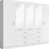 Garderoby|Zestawy Mebli Do Przedpokoju>MEBLOSIEK Szafa do przedpokoju z lustrem KONGO 250 cm biała