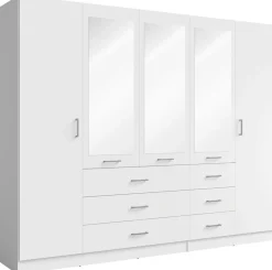 Garderoby|Zestawy Mebli Do Przedpokoju>MEBLOSIEK Szafa do przedpokoju z lustrem KONGO 250 cm biała