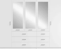 Garderoby|Zestawy Mebli Do Przedpokoju></noscript>MEBLOSIEK Szafa do przedpokoju z lustrem KONGO 250 cm biała